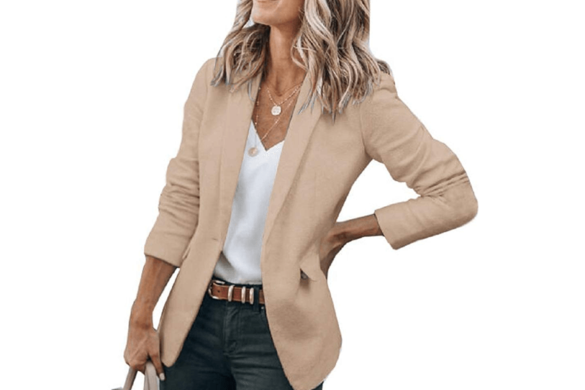 Cicy Bell Womens Casual Blazers Open Front Long Sleeve Work Office Jackets Blazer