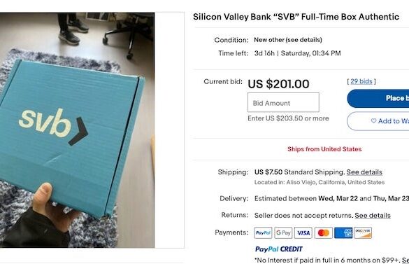 Employees Are Auctioning Off Their SVB Merch on eBay