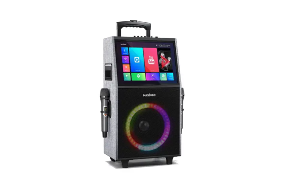 MASINGO 2023 New Professional Karaoke Machine with Lyrics Display Screen for Adults and Kids