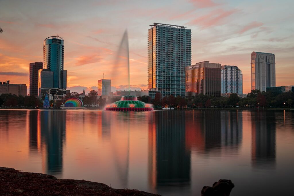 Lake Eola in Orlando, Florida.