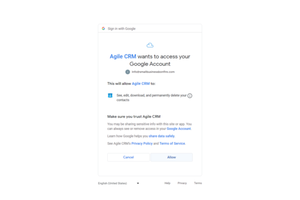 Agile CRM Review - Gmail Integration