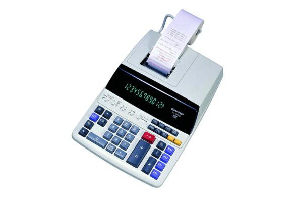 Sharp EL-1197PIII Heavy Duty Color Printing Calculator